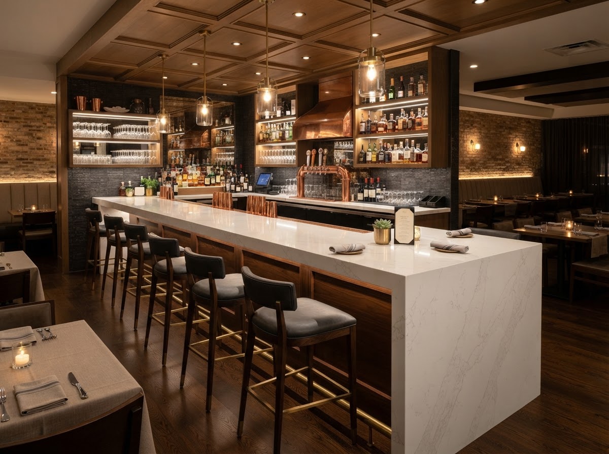 quartz restaurant counter