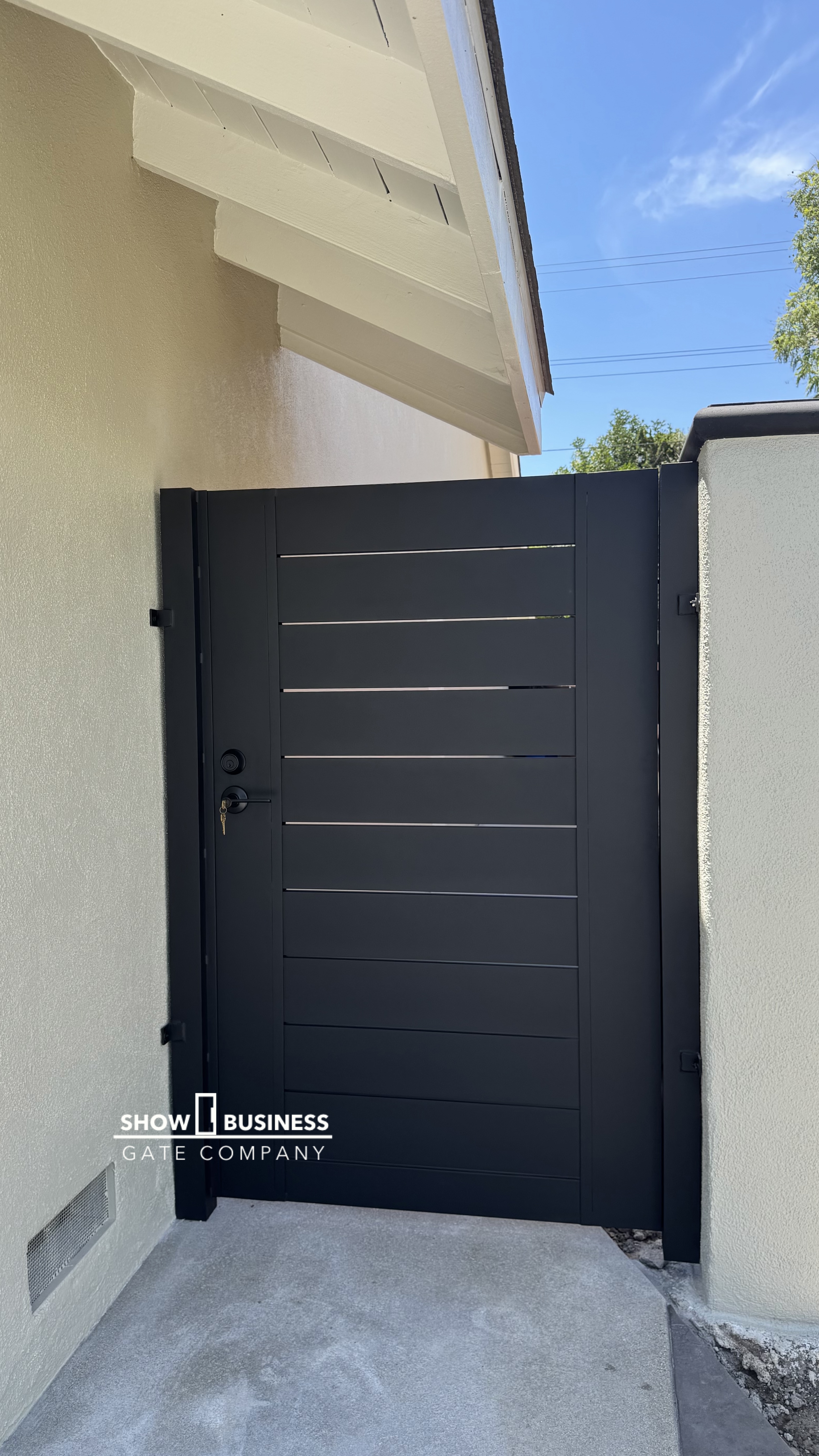 Custom Double Driveway Gate by Show Business Gate Company