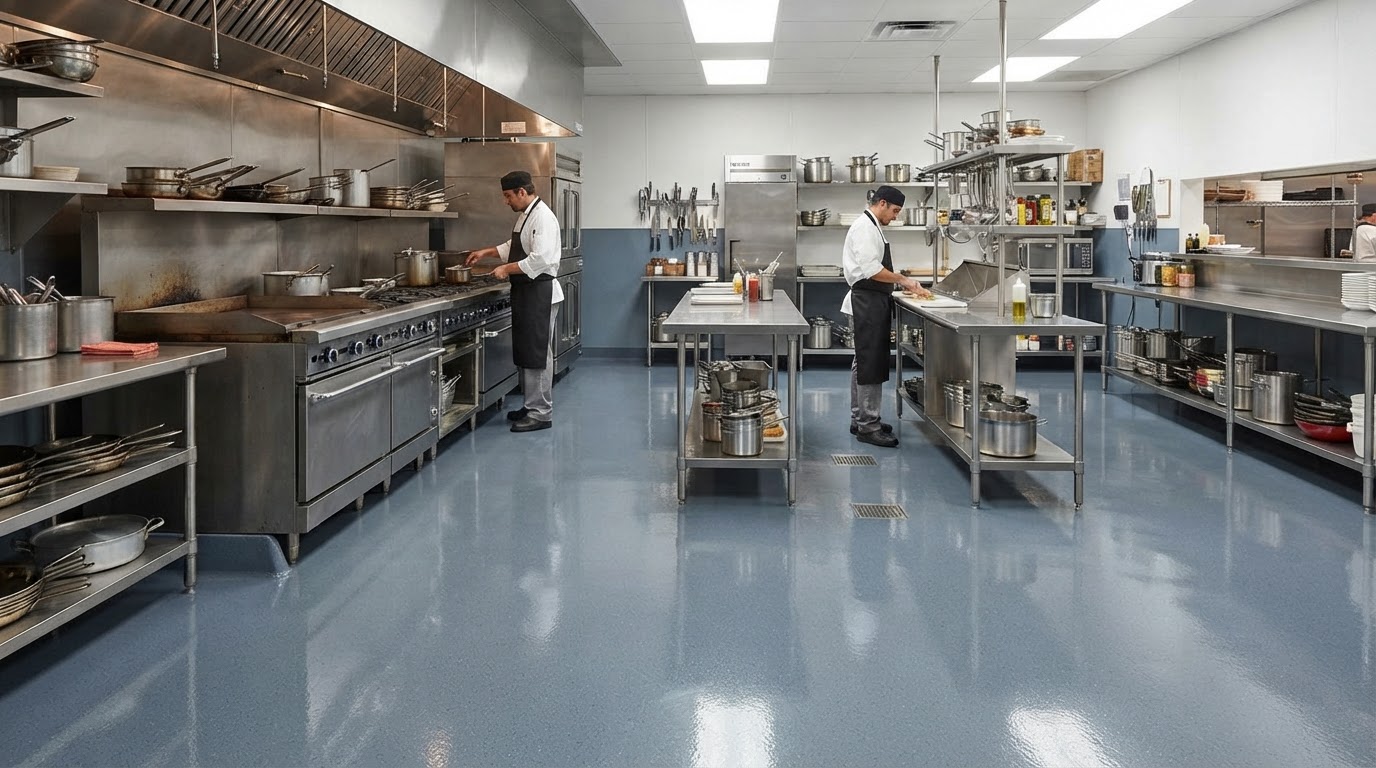 Restaurants epoxy flooring