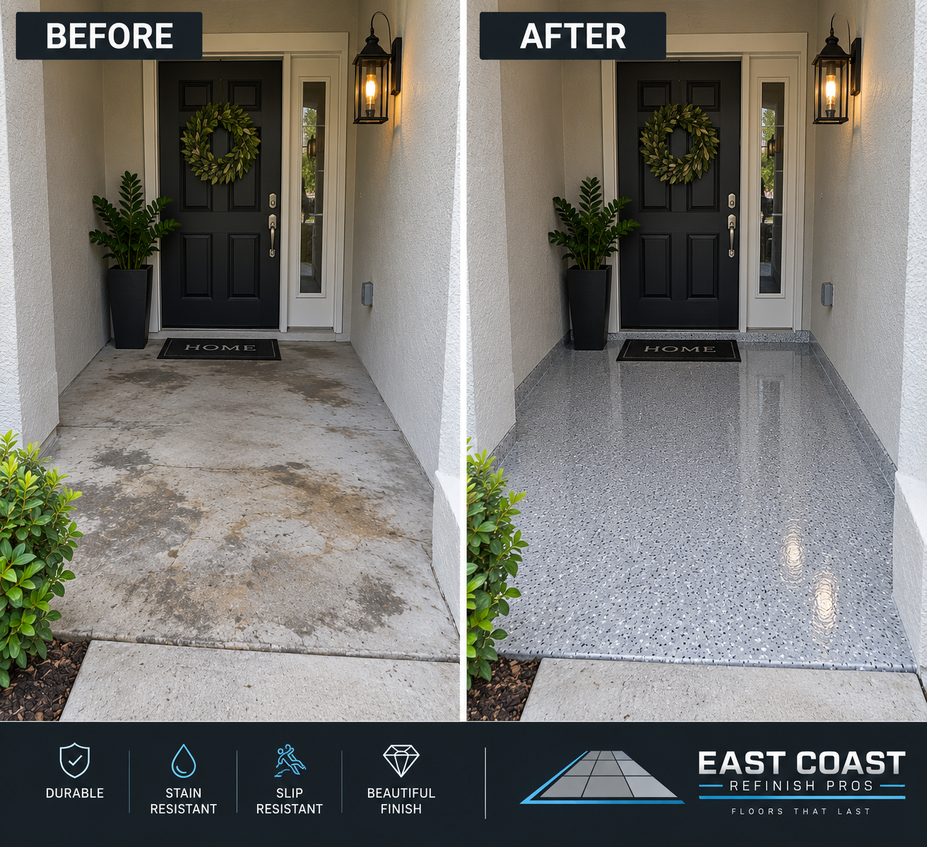 Front Entryway & Porch Walkway
