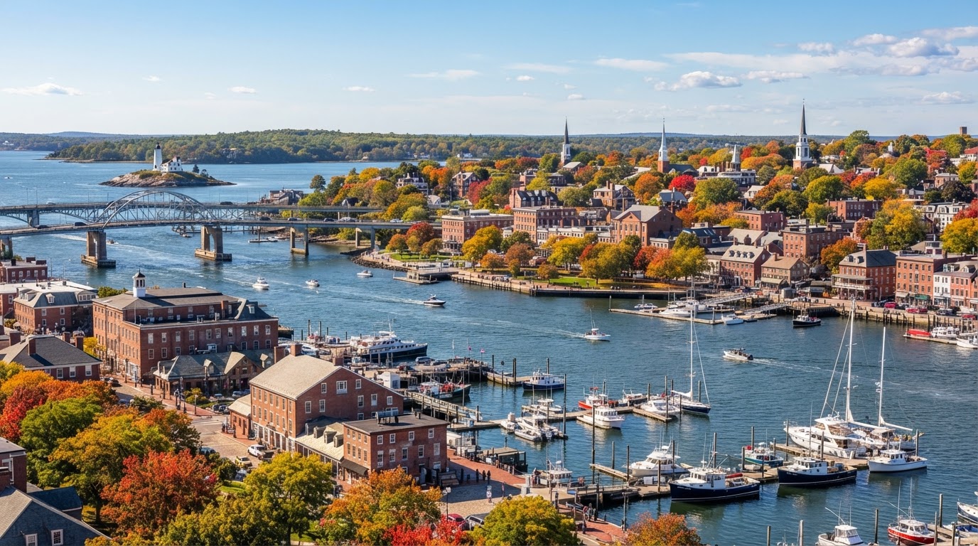 Portsmouth, New Hampshire cityscape