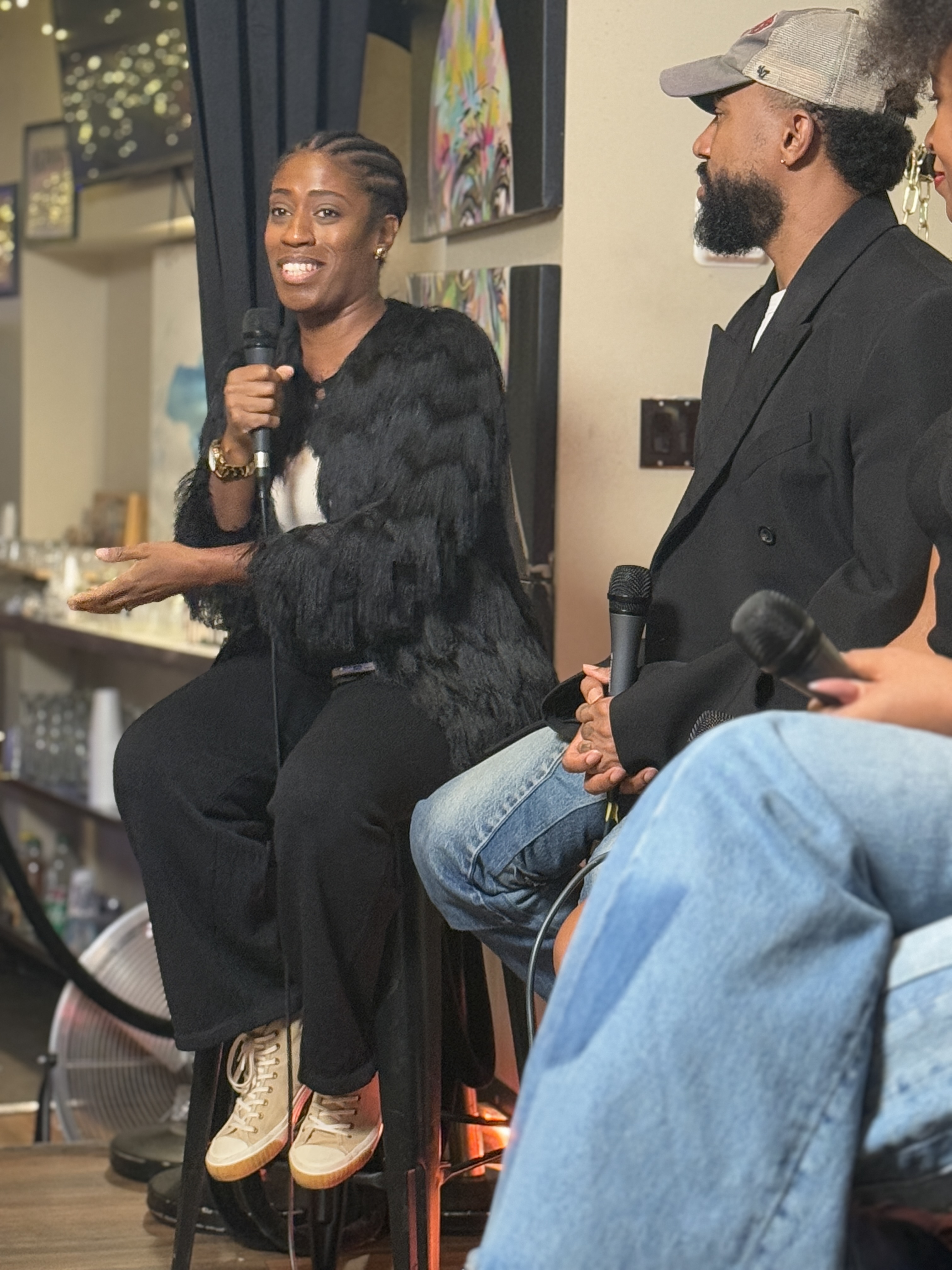 Panelist speaking and sharing insights with attendees