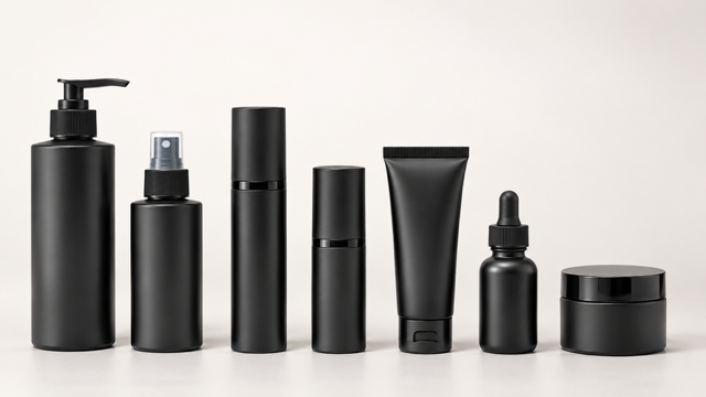 All Black Private Label Skincare Packaging