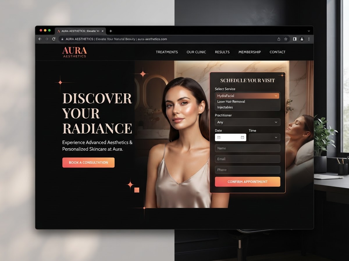 Lumière Aesthetics website preview