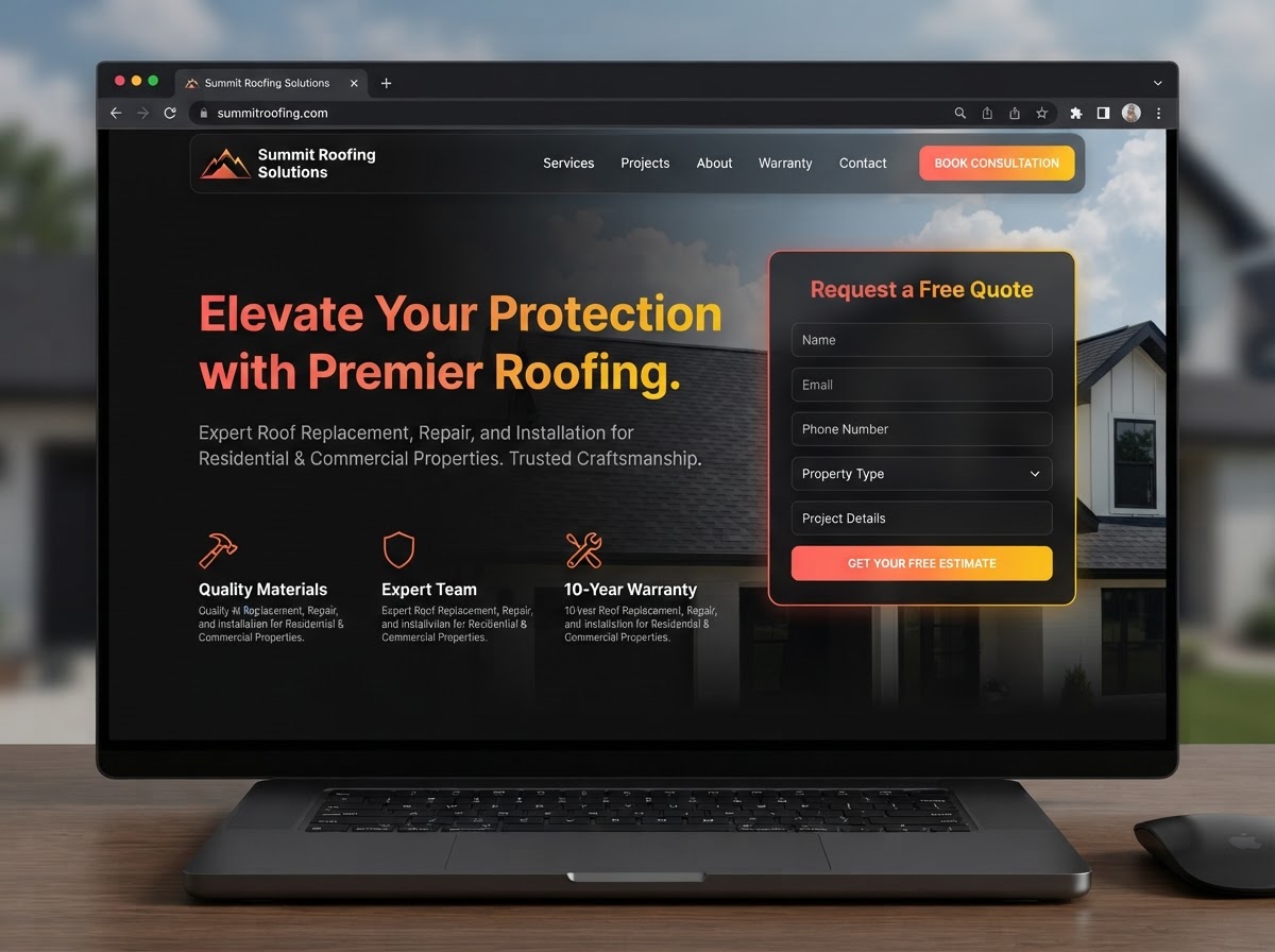 Apex Roofing website preview
