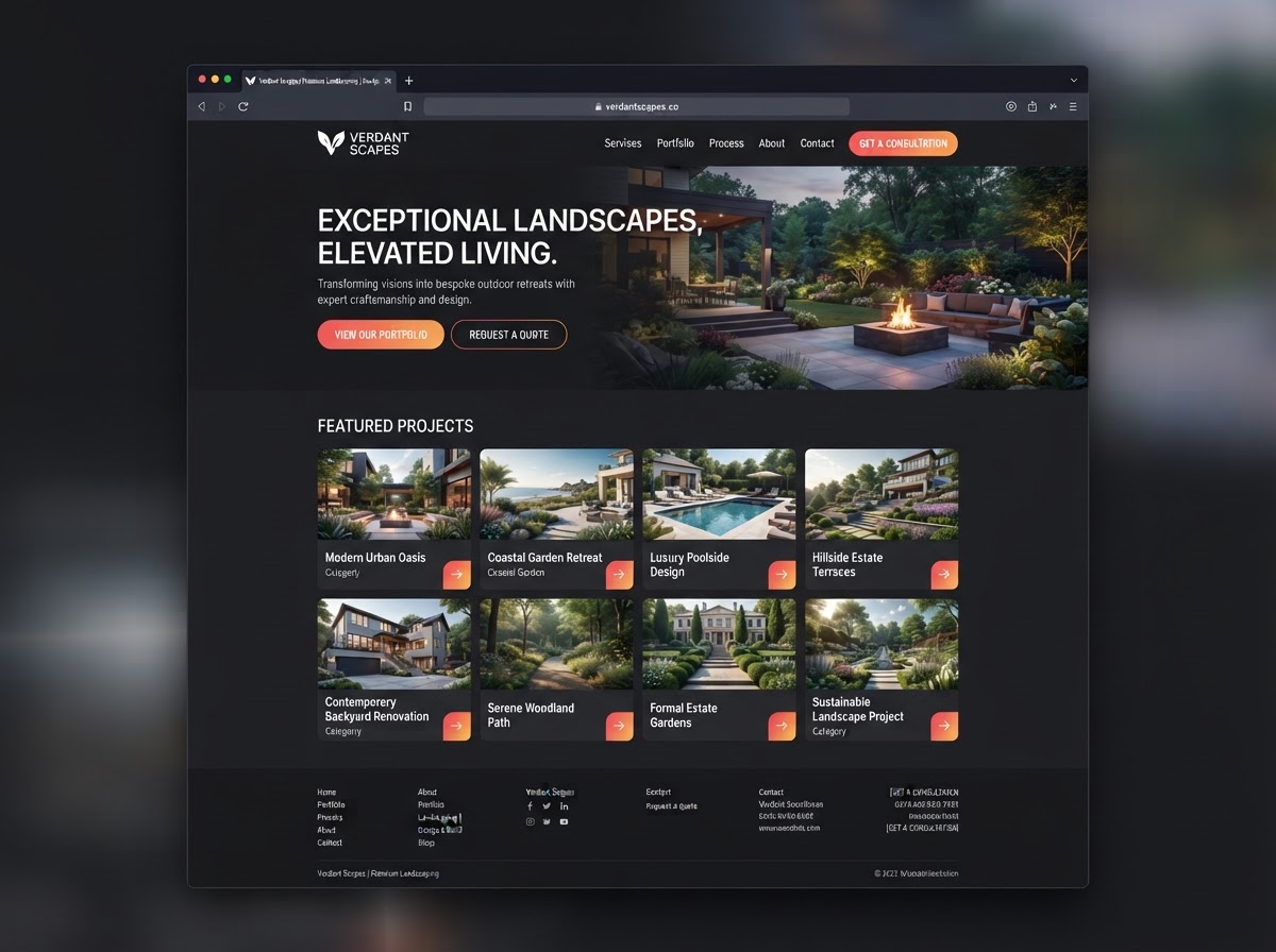 Greenline Landscapes website preview