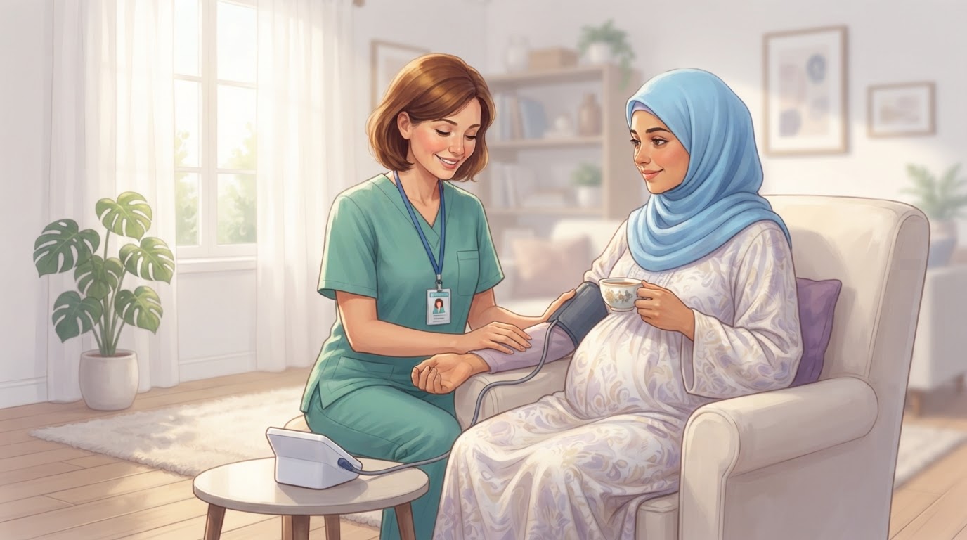 متابعة الحمل — رعاية صحية منزلية في جدة