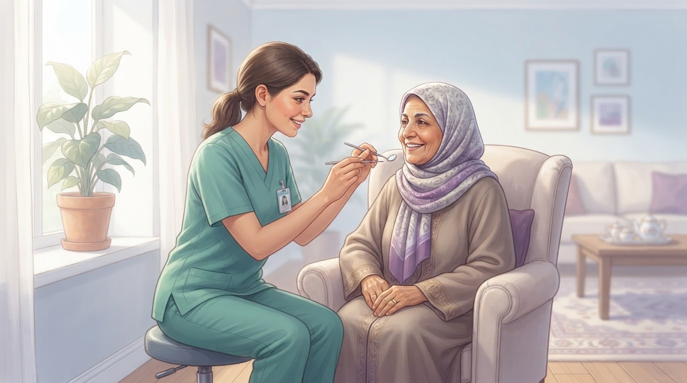 زيارة طبيب أسنان منزلي — رعاية صحية منزلية في جدة