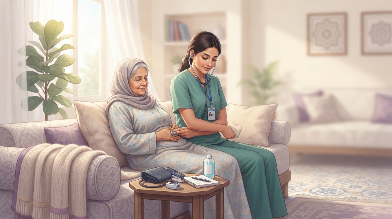 زيارة طبيب باطنية منزلي — رعاية صحية منزلية في جدة