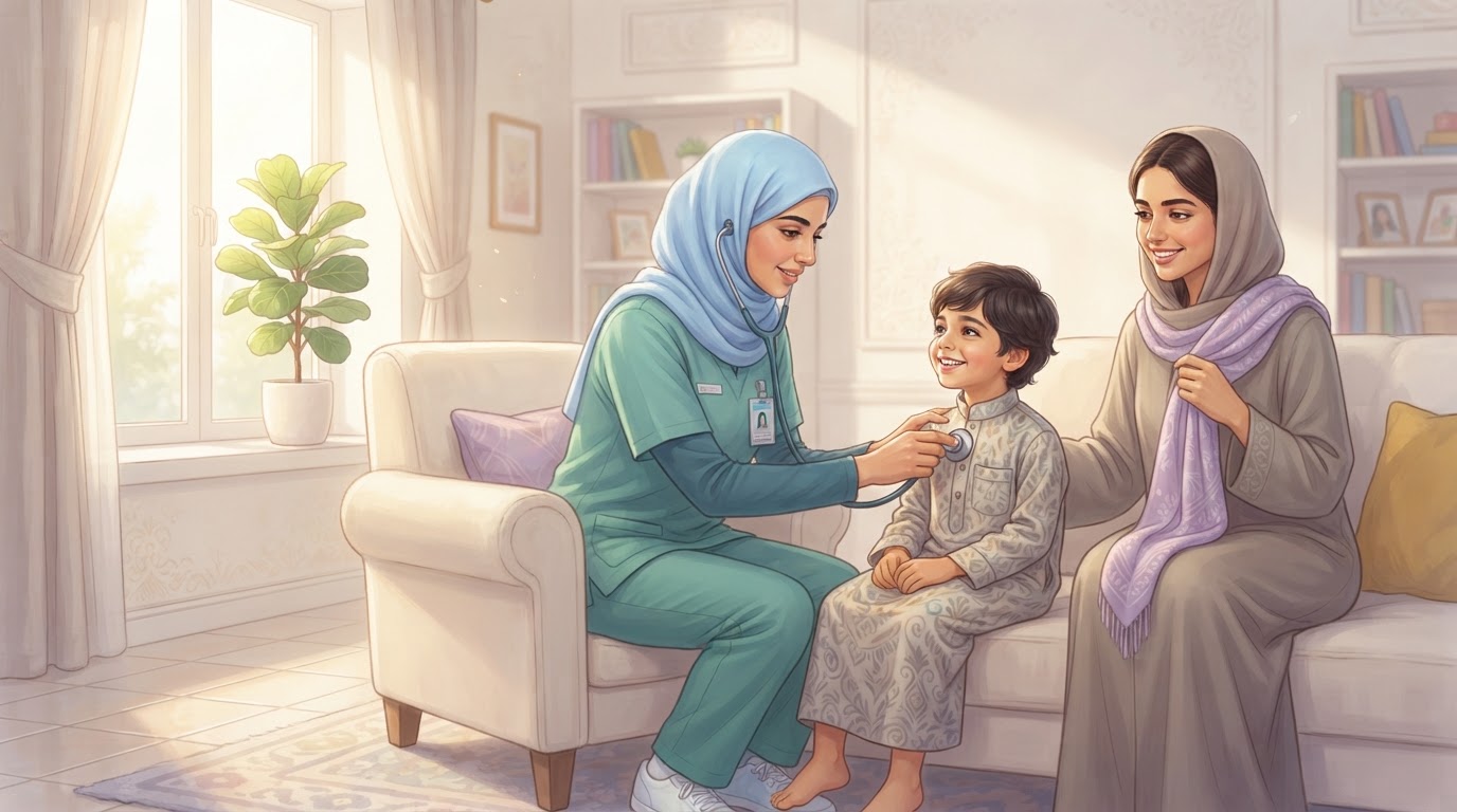 العلاج الطبيعي المنزلي للأطفال — رعاية صحية منزلية في جدة