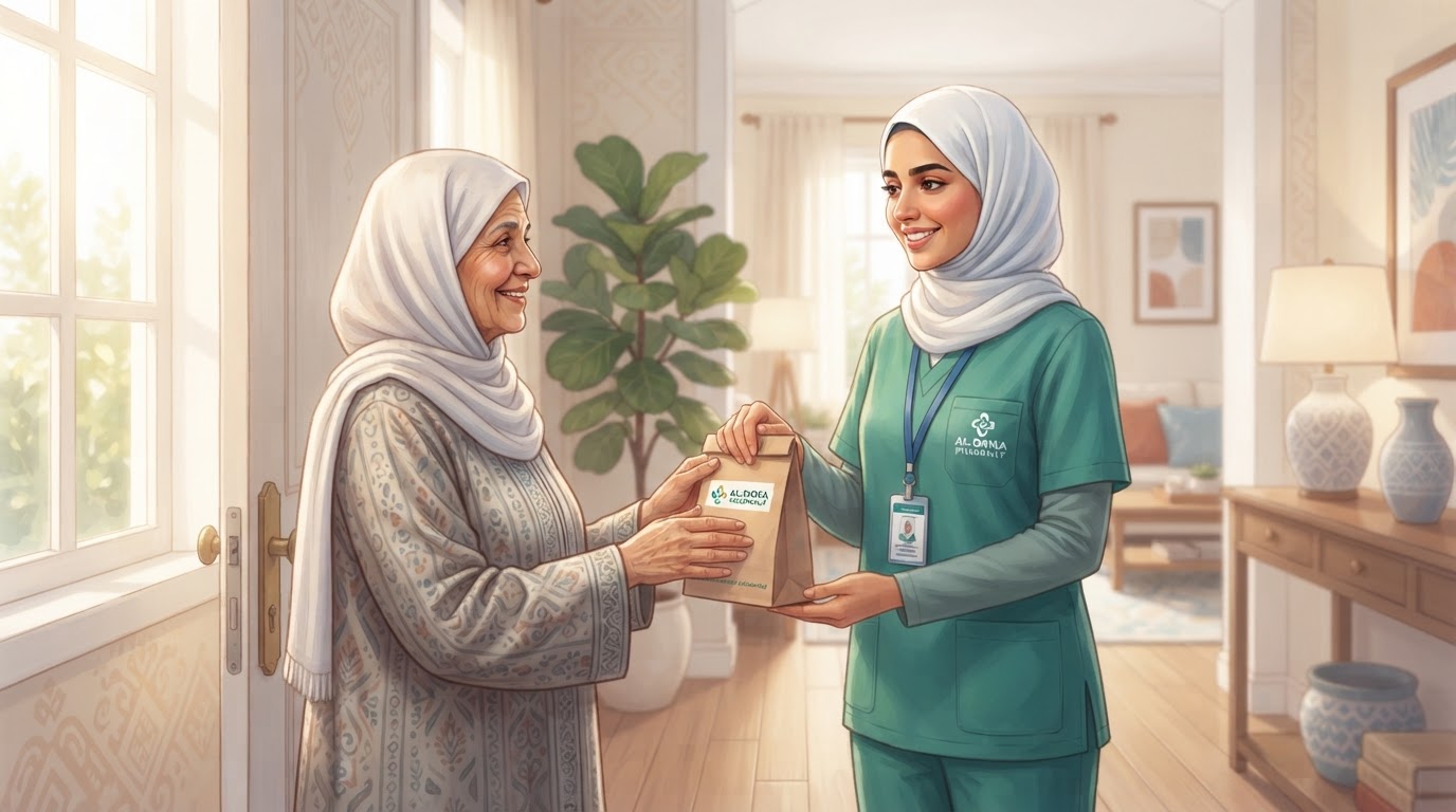 توصيل الأدوية — رعاية صحية منزلية في جدة