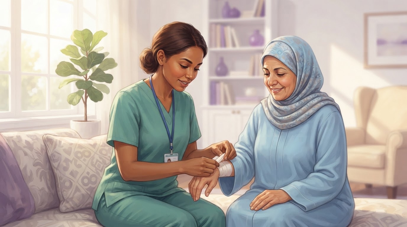 توعية أفراد الأسرة بكيفية عمل الإسعافات الأولية — رعاية صحية منزلية في جدة