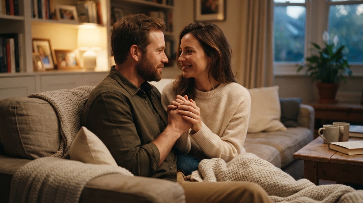 Couple reconnecting