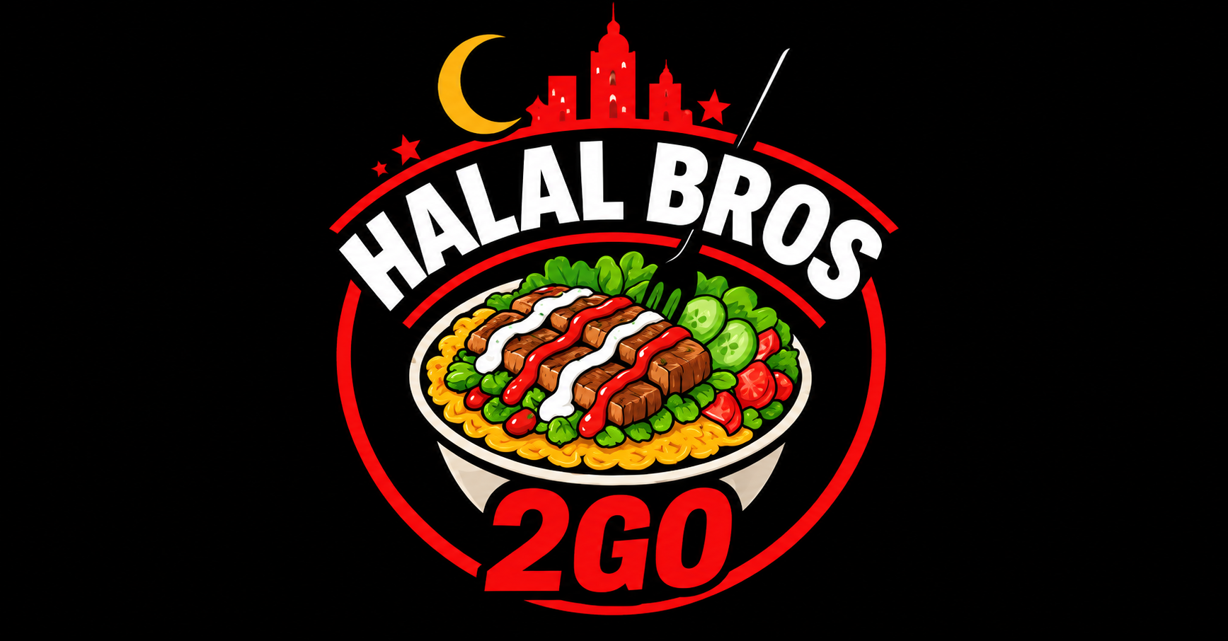 Halal Bros 2 Go Logo