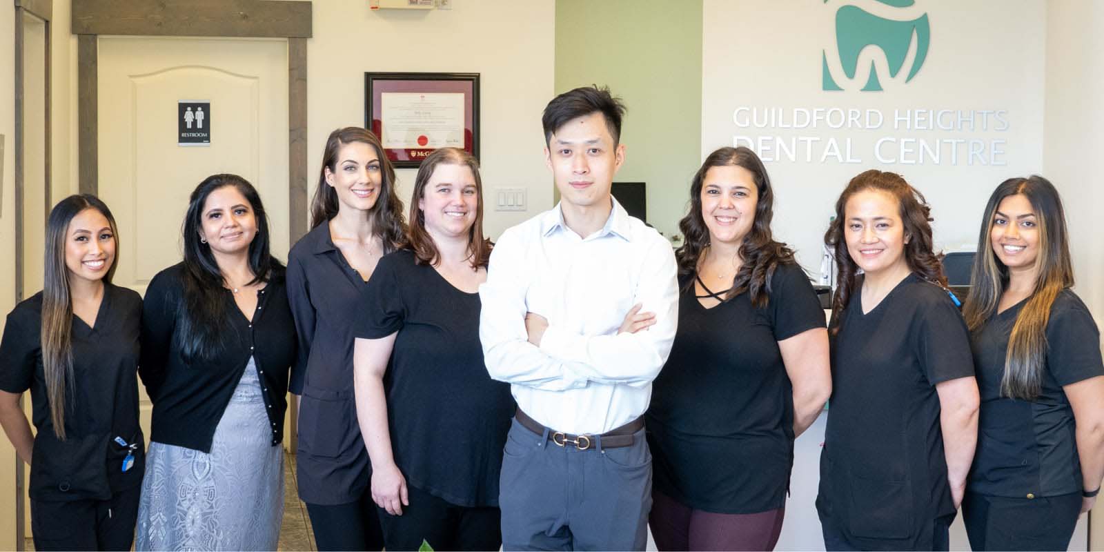 Guildford Heights Dental Centre team welcoming patients in Surrey