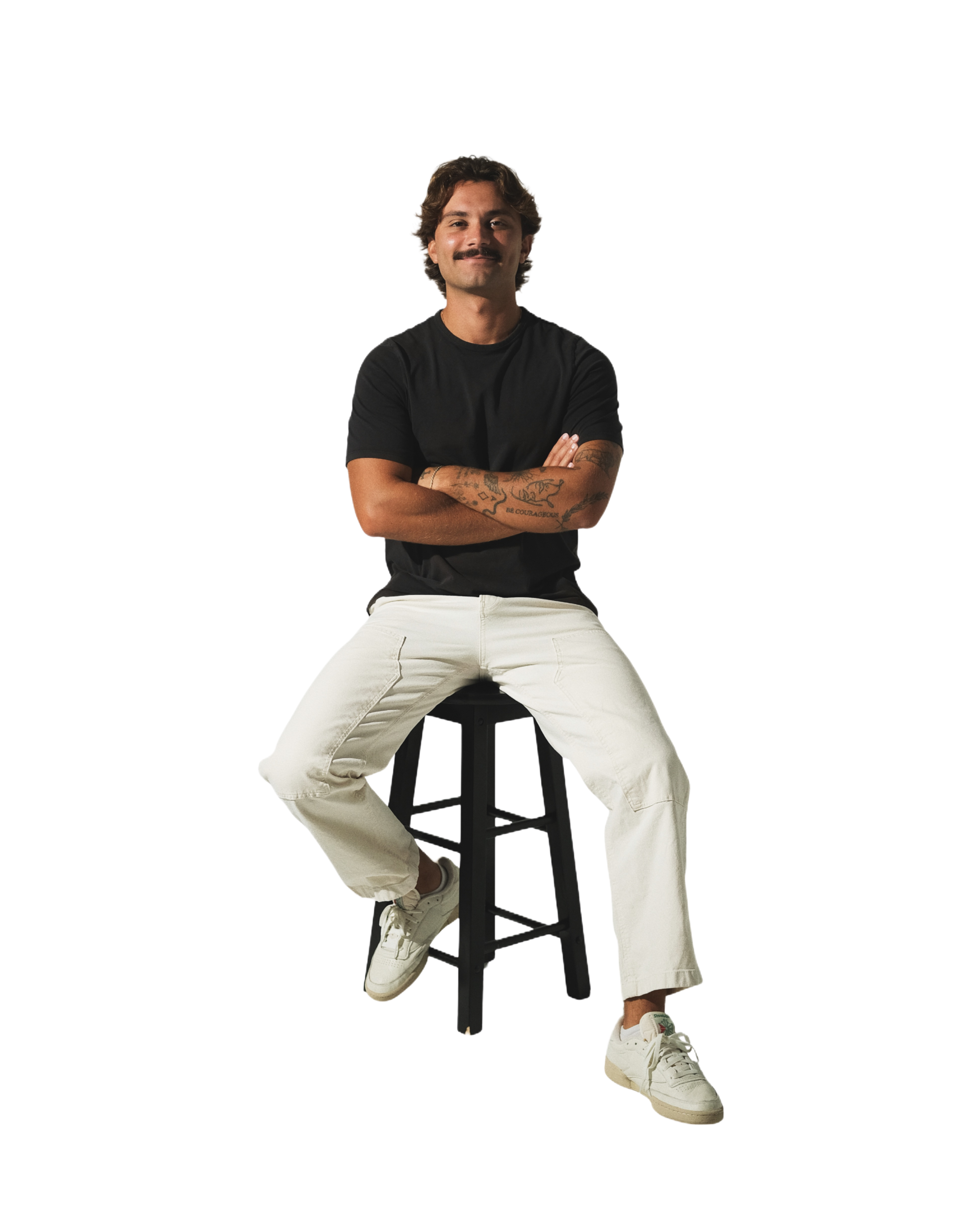 Dante Pascarella on stool
