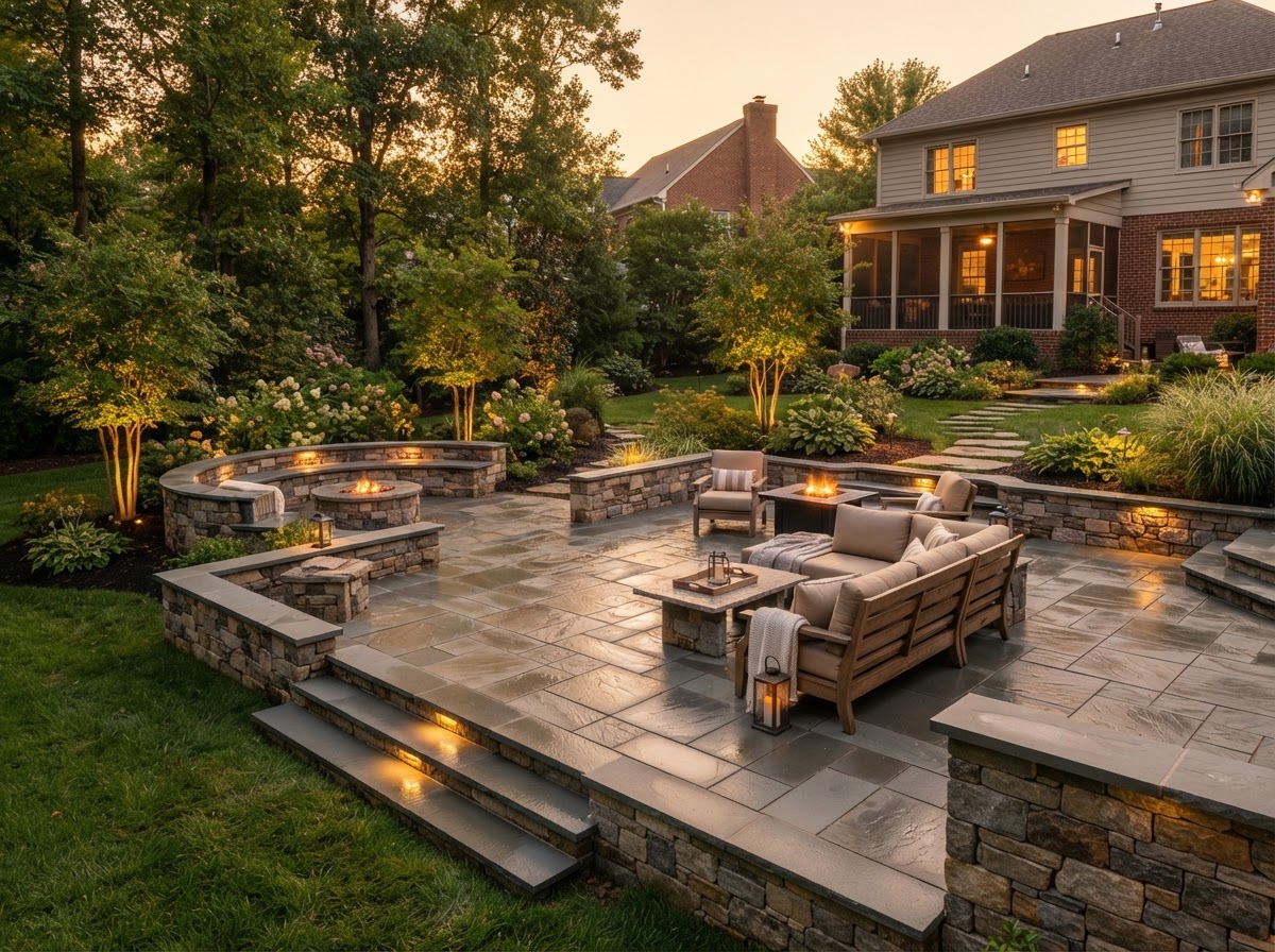 Patios — Diseño y construcción de patios realizados por L&H EZEQUIEL 30.2 INC en Sterling, Virginia
