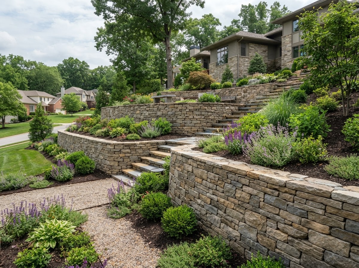 Retaining Walls — Muros de contención realizados por L&H EZEQUIEL 30.2 INC en Sterling, Virginia