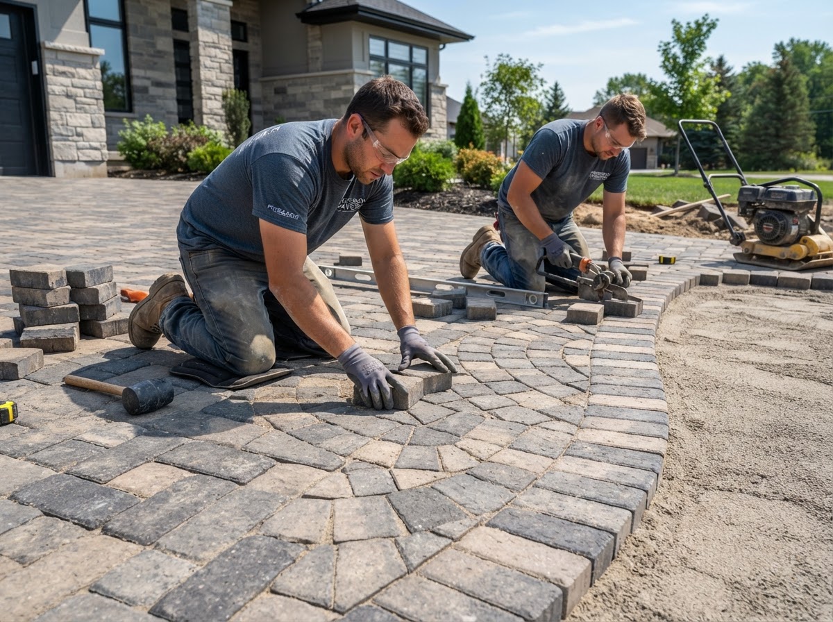 Paver work performed by THE MAIN PAVING LLC