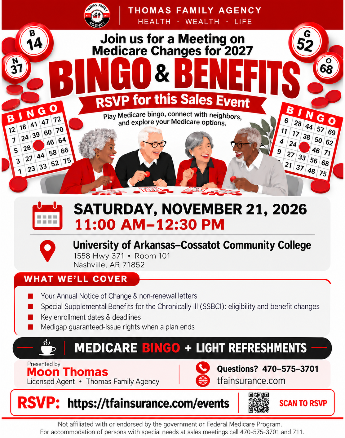 Bingo & Benefits: Medicare Changes for 2027 flyer