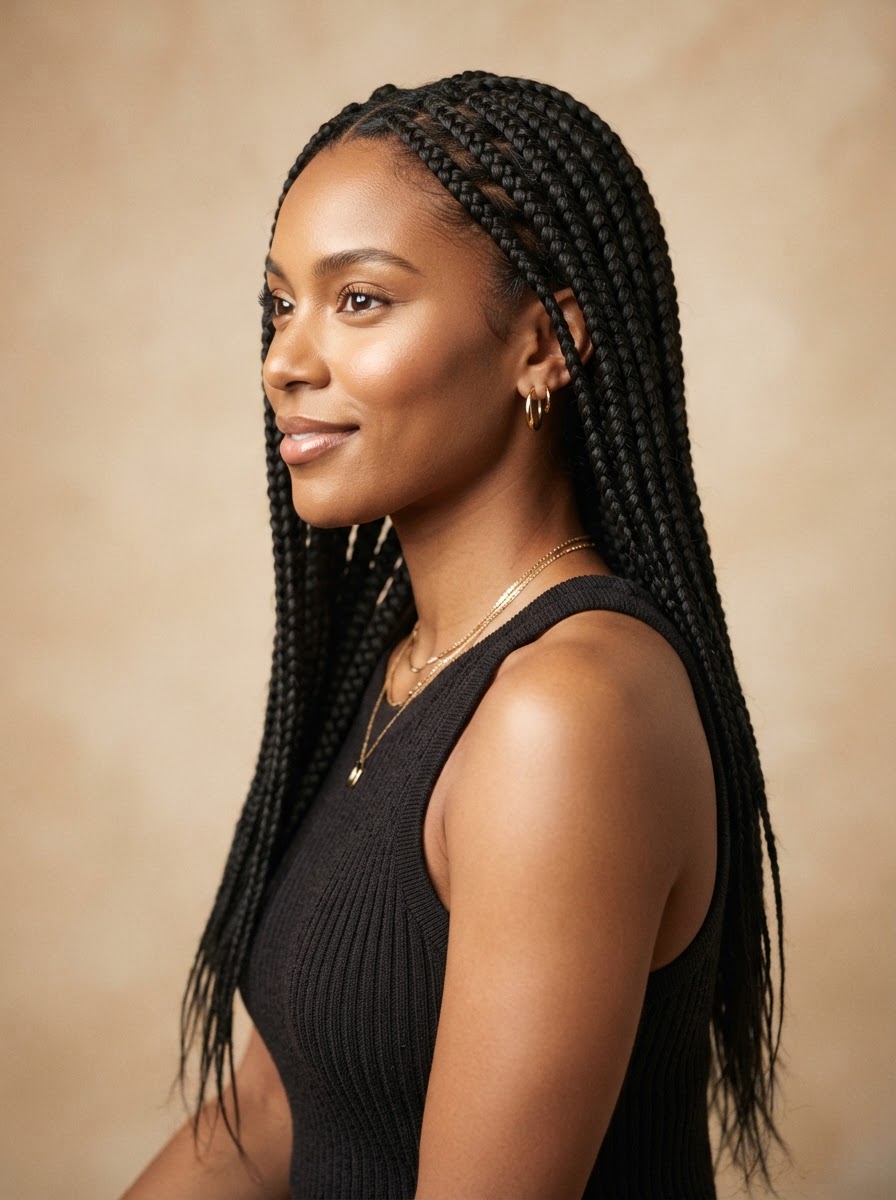 Medium Box Braids