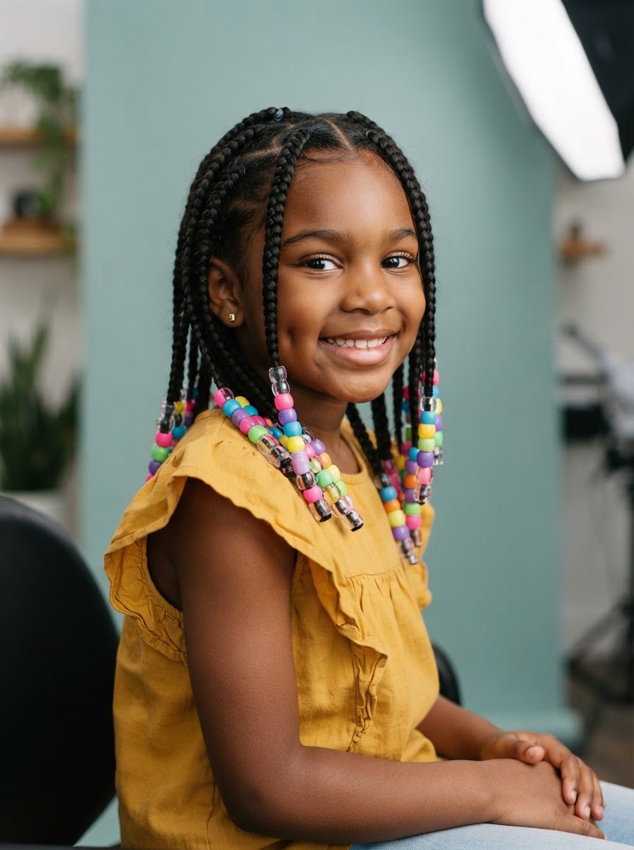 Kids Braids with Beads