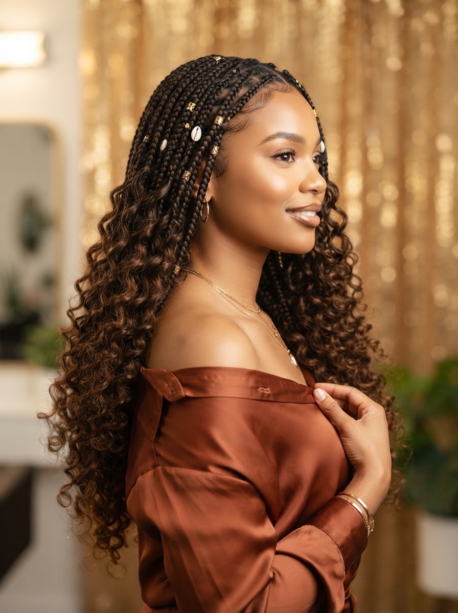 Goddess Knotless Braids