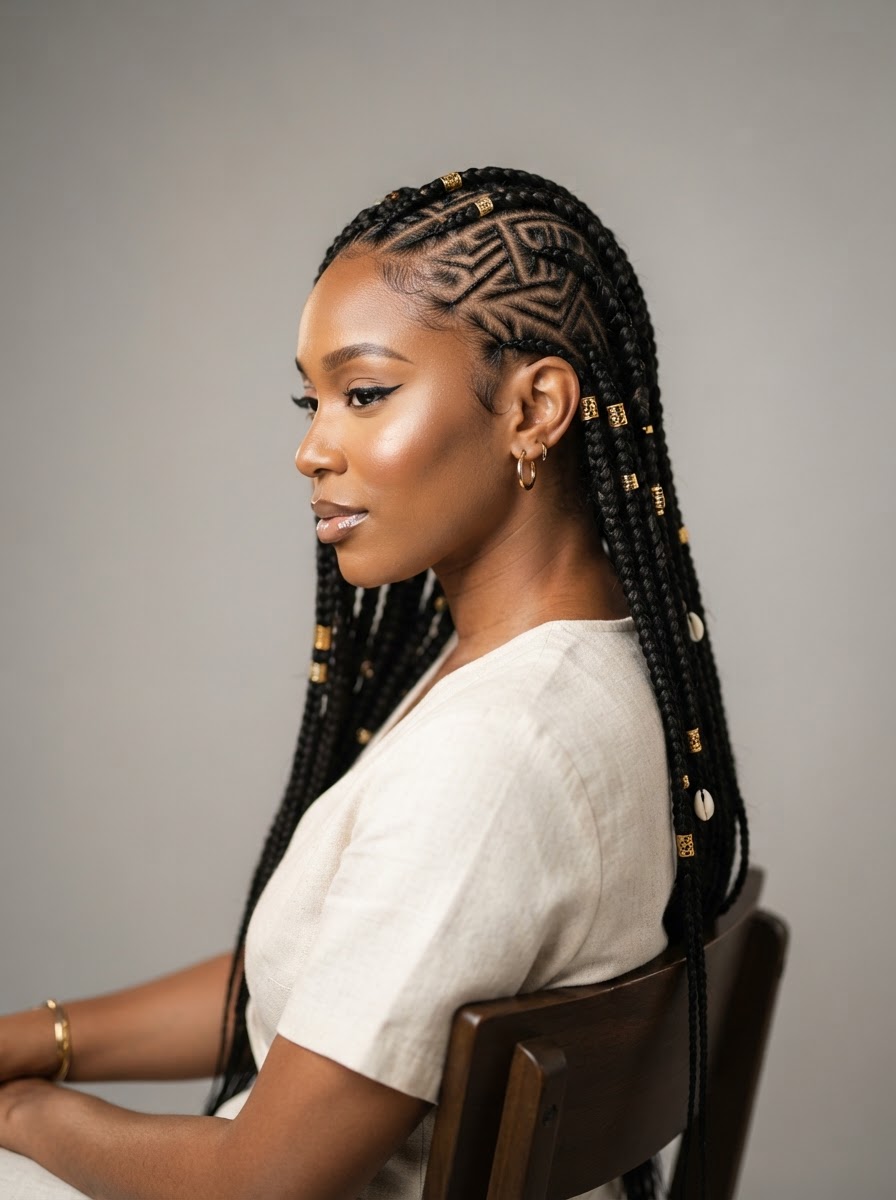 Tribal Knotless Braids