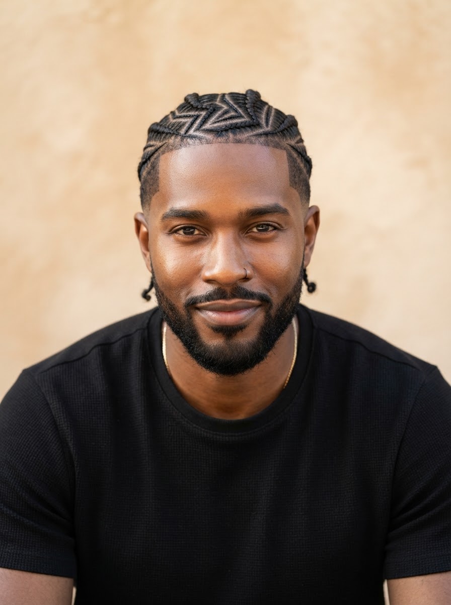 Men's Zig-Zag Cornrows