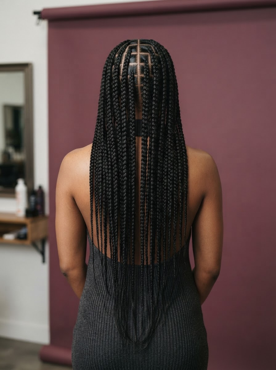 Hip-Length Knotless Braids