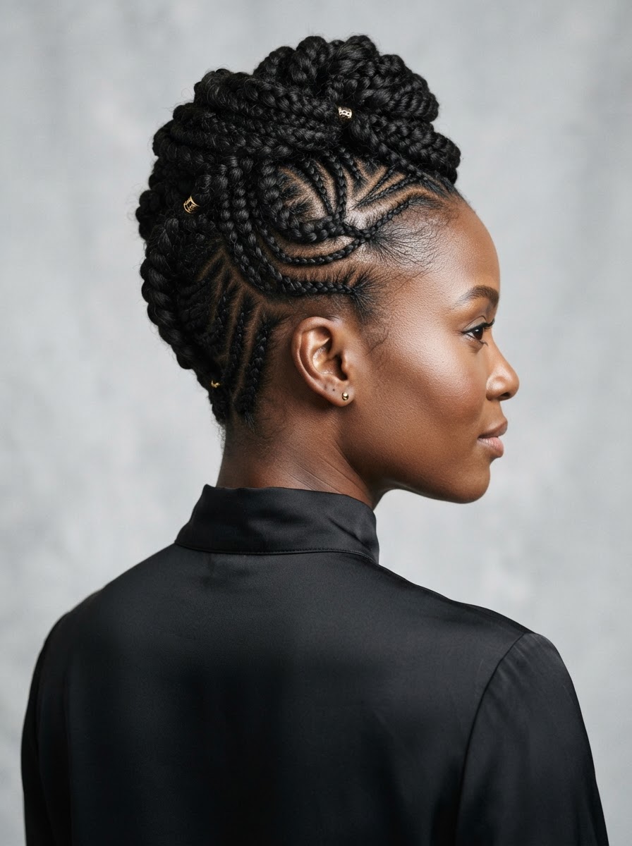 Cornrow Updo