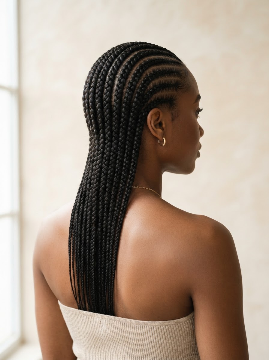 Straight-Back Stitch Braids