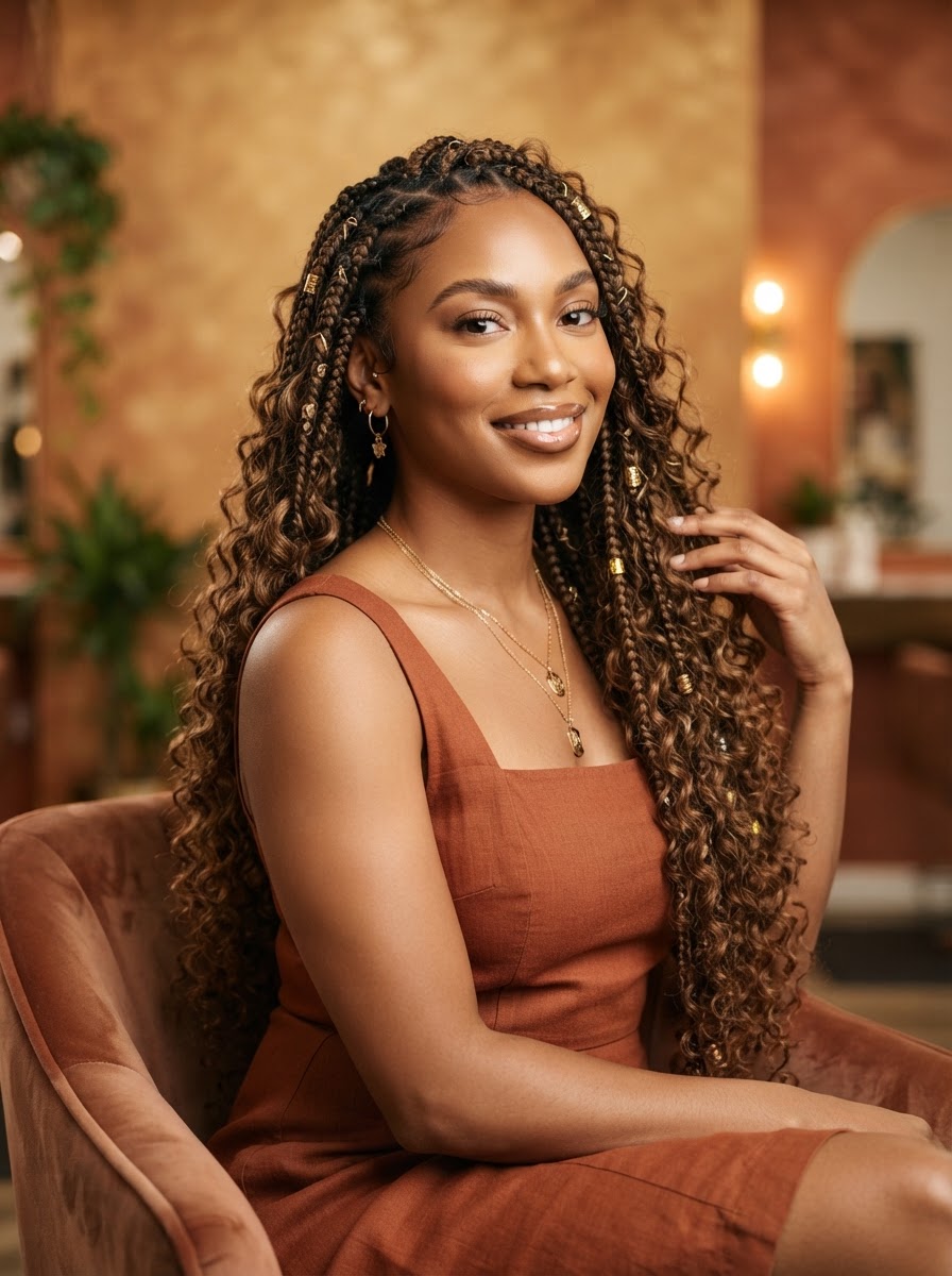 Boho Knotless Braids