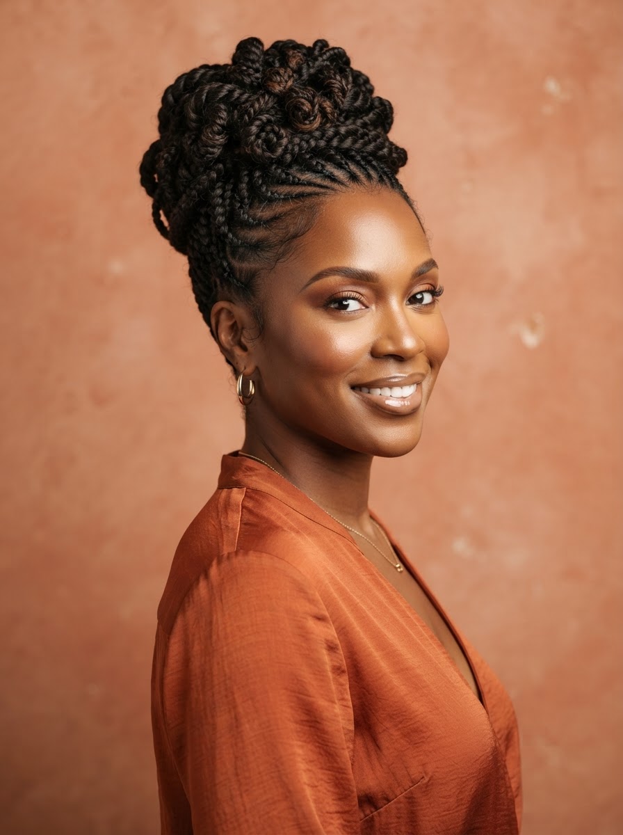 Natural Braided Updo