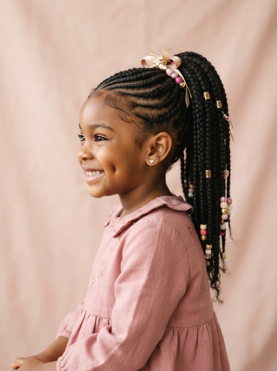 Kids Braided Ponytail