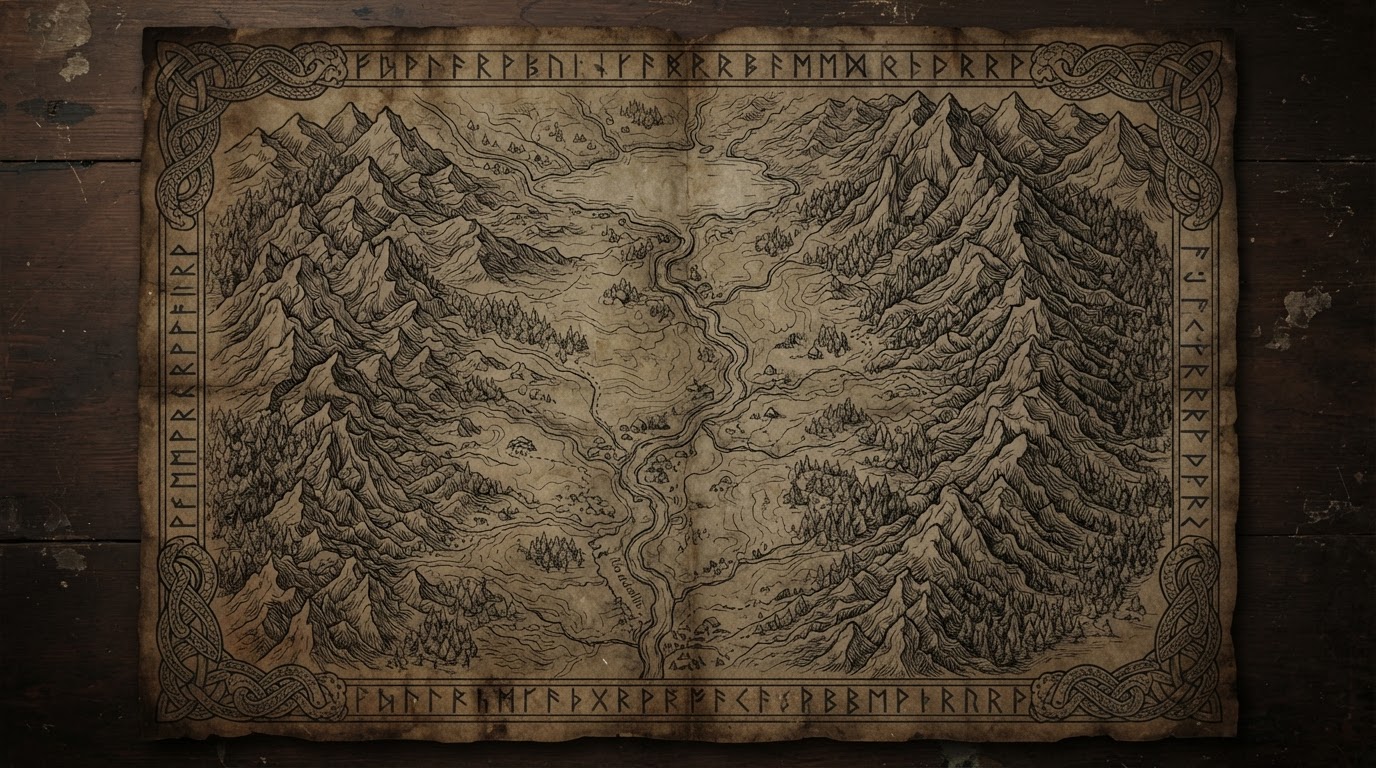 Mapa nórdico del Valle de Aburrá con las sedes de ESTUDIOS ASGARD