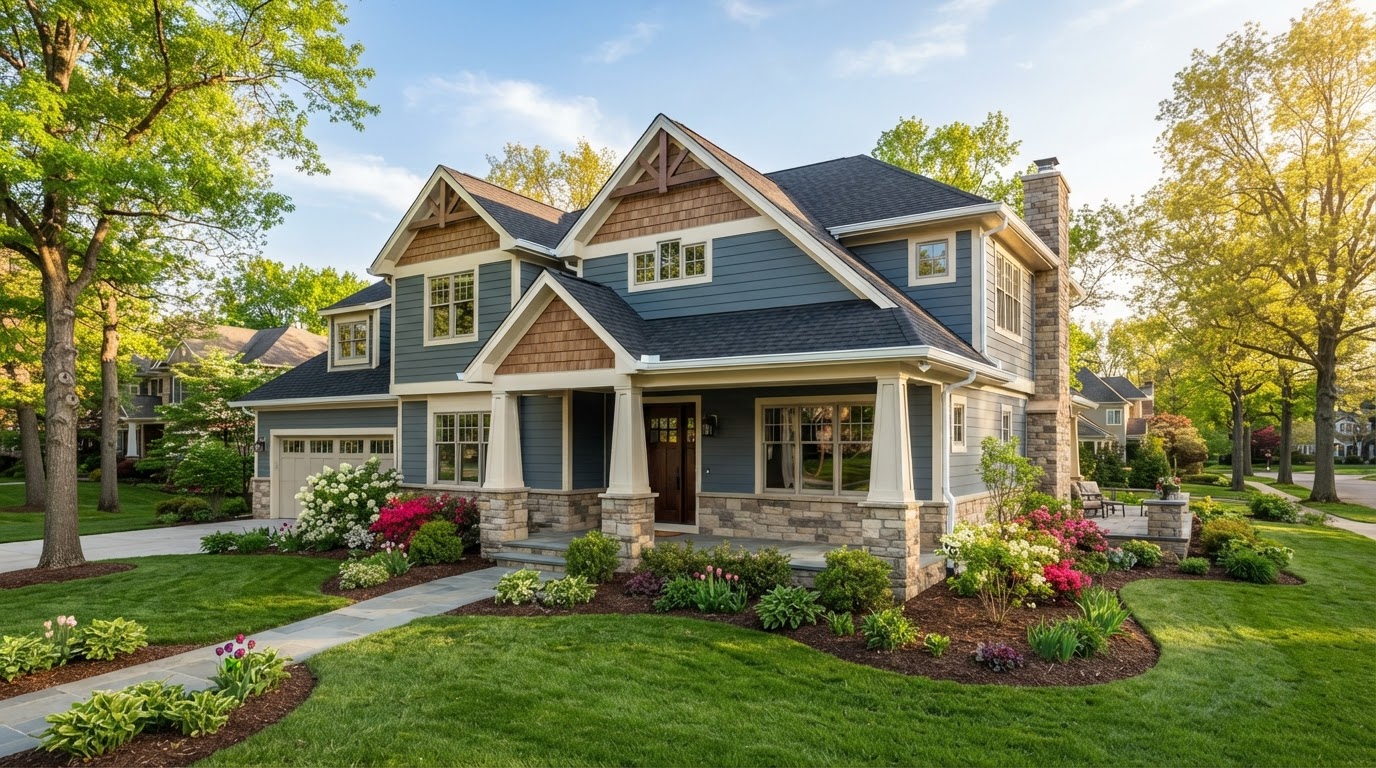 Seamless Gutter Installation on Modern Cincinnati Residence