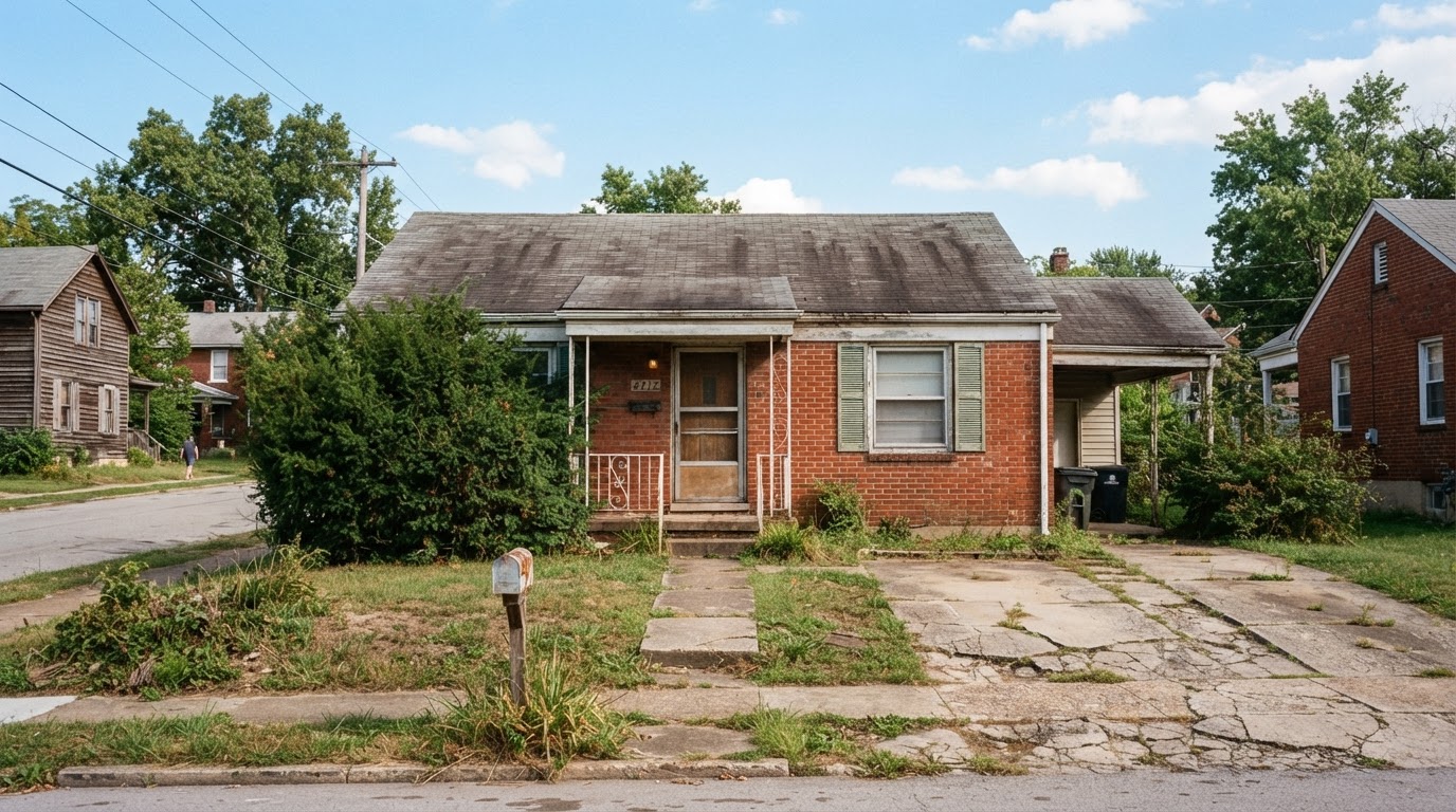 An older, lived-in home purchased as-is