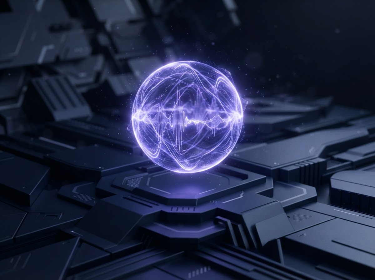 AriaVoice AI voice orb visualizing a real estate call