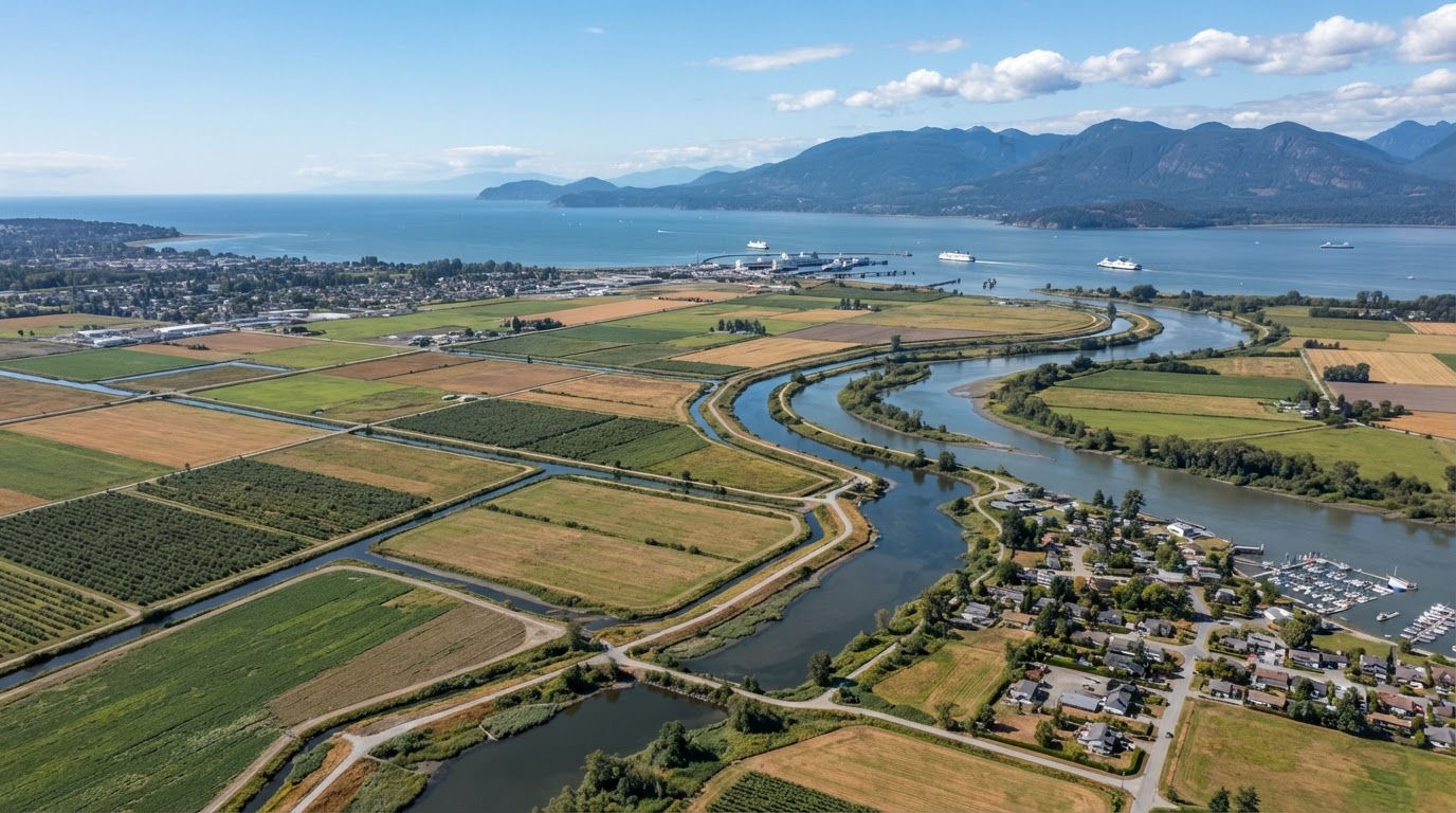 Aerial view of Delta, BC