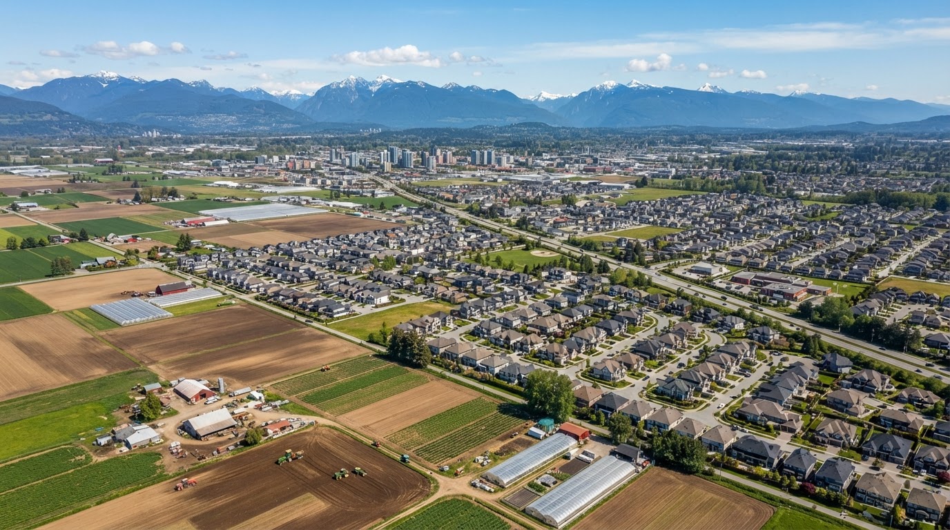 Aerial view of Surrey, BC