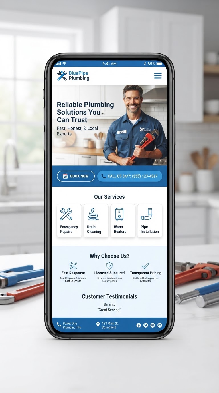 Mobile view of JoinGrowStack website concept