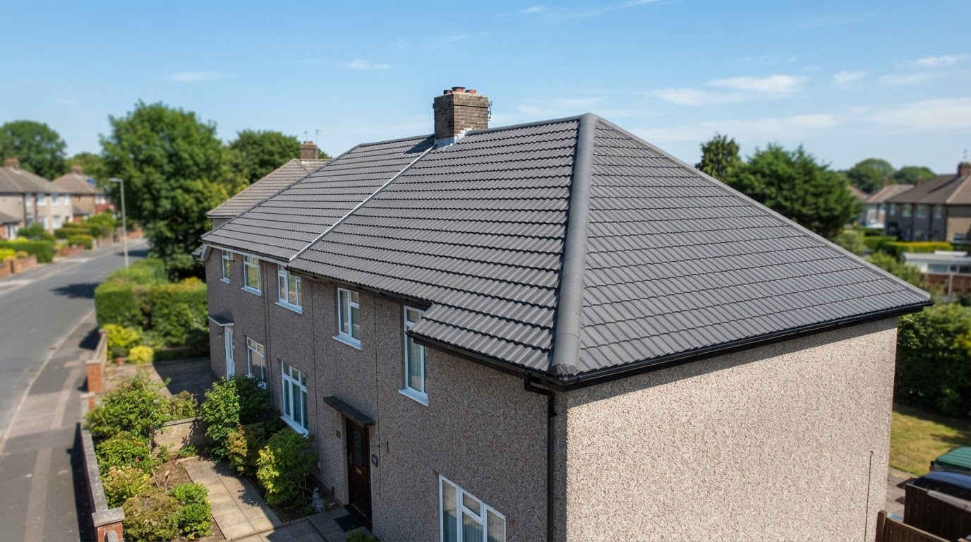 Roof Cleaning completed in Example of our roof cleaning service