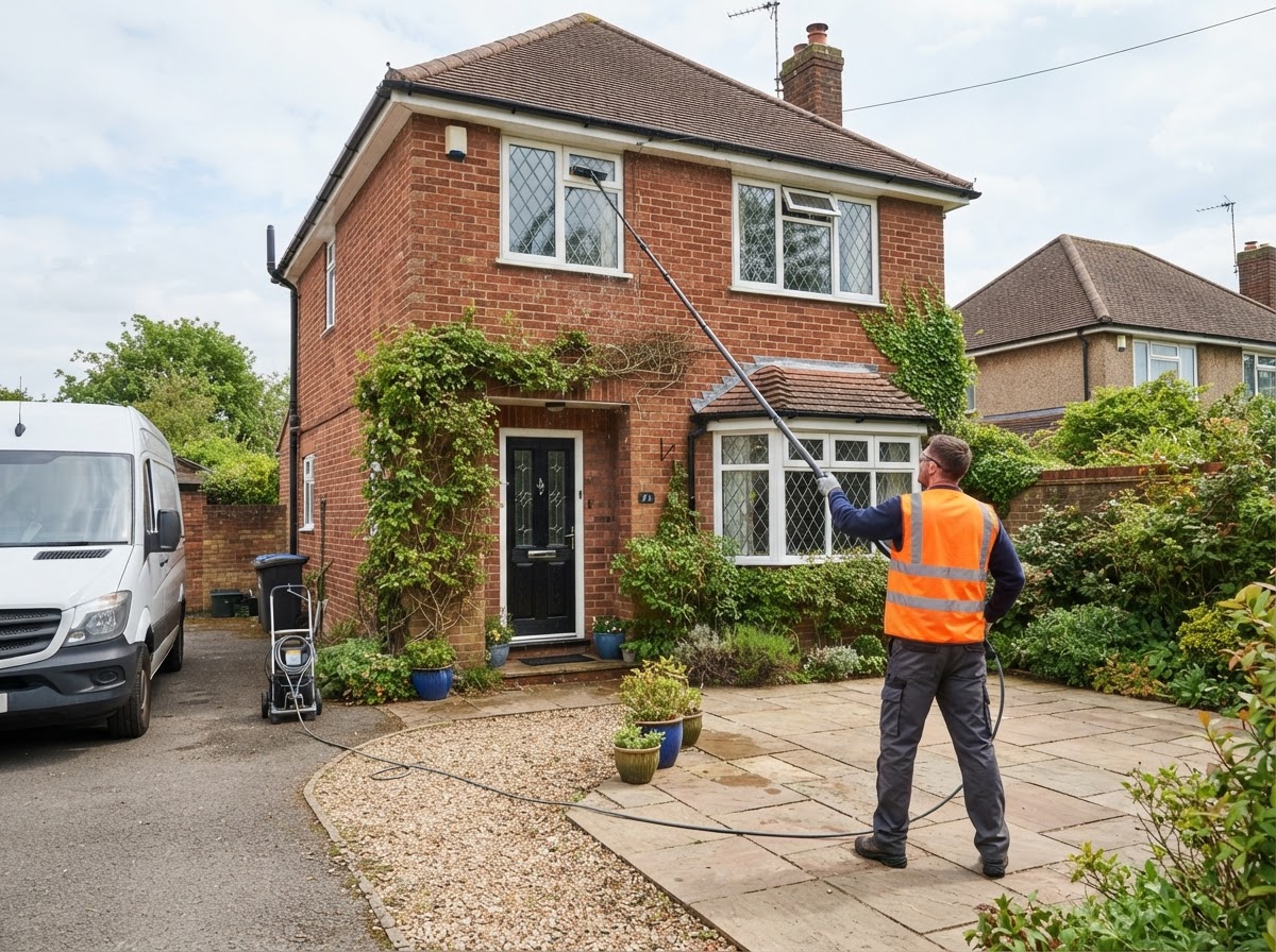 Smart Clean Solutions exterior cleaning being carried out in Bromsgrove