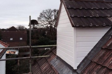Example of chimney work carried out by Dorset Roofing Services