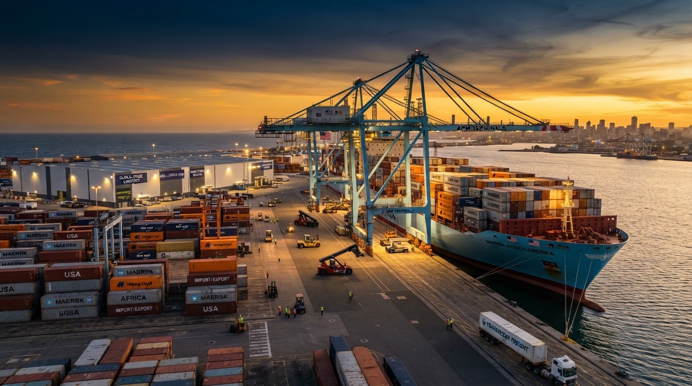 International cross-border shipping and freight logistics hub