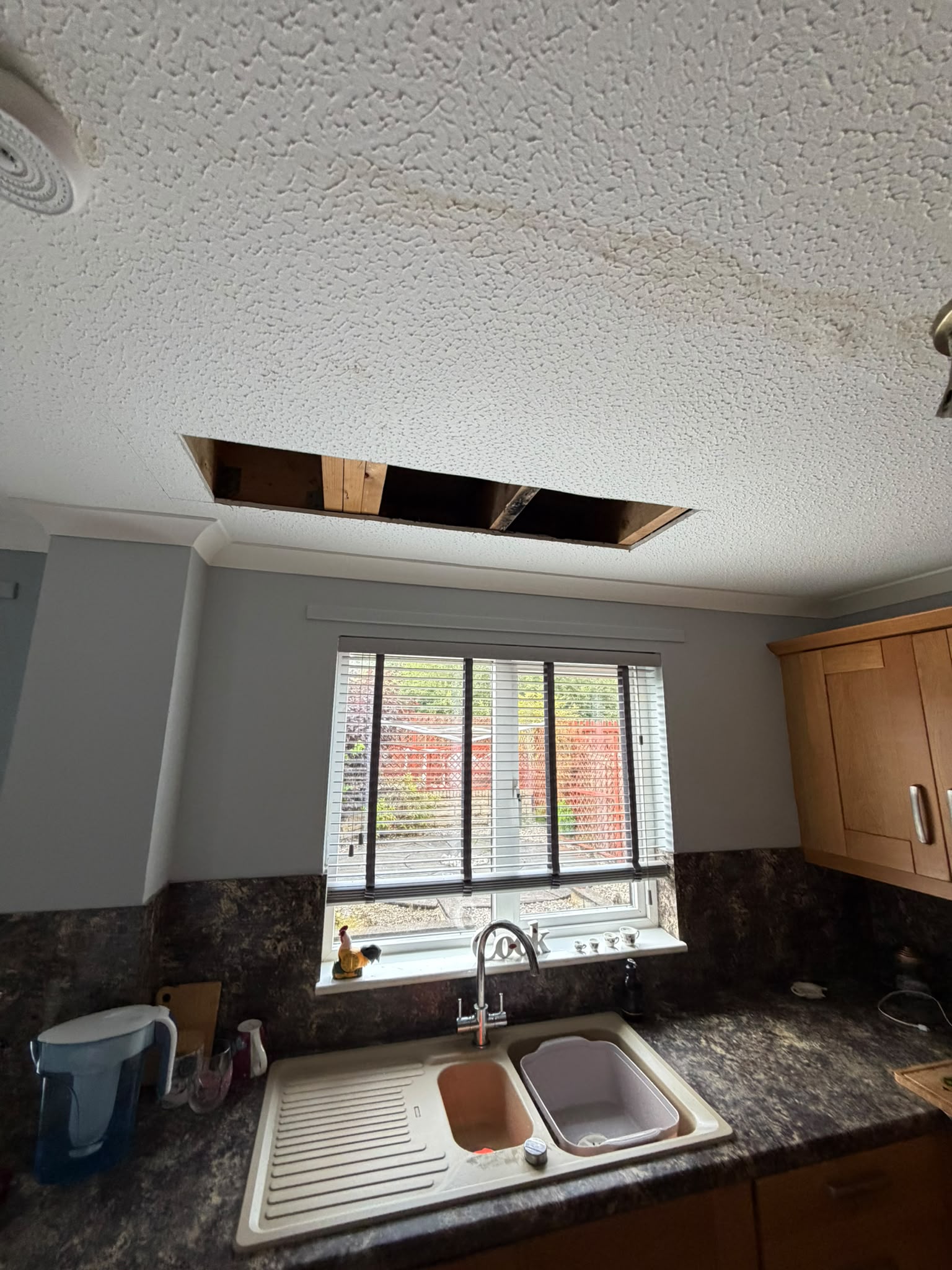 Ceiling timber joist repair and leak tracing