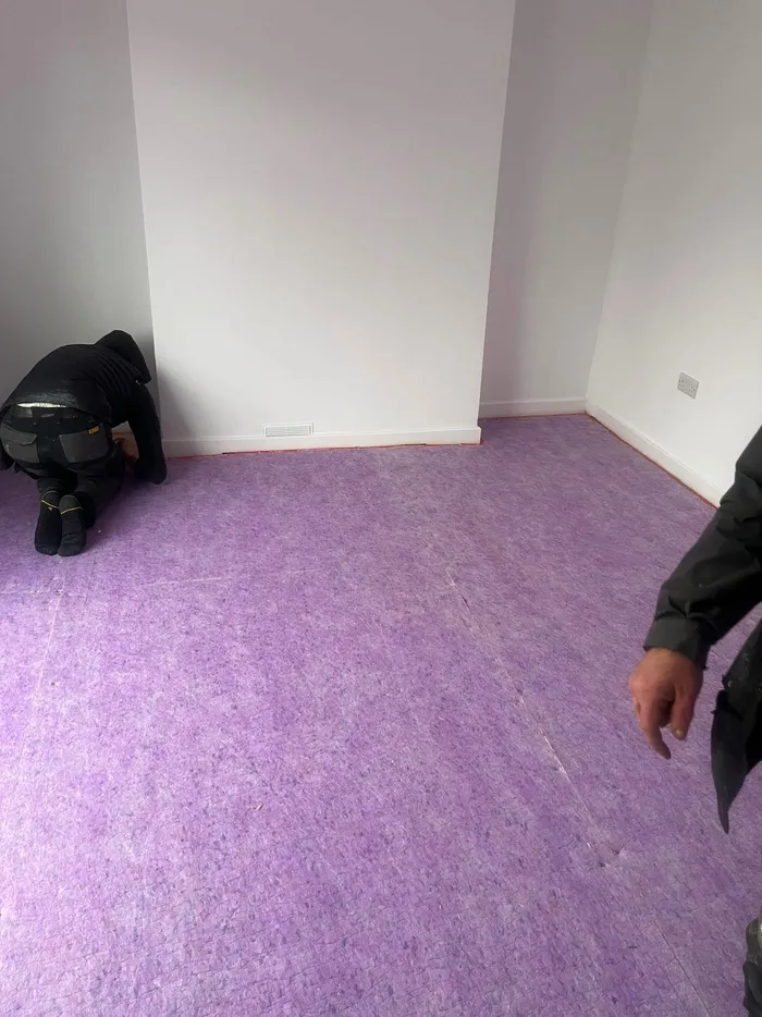 Underfloor vapour and damp proof barrier membrane installation