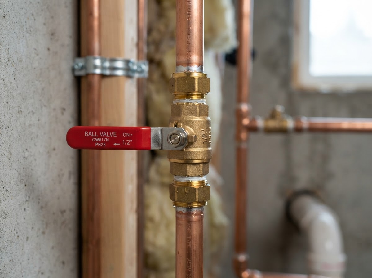 Basement Main Shutoff Quarter-Turn Ball Valve