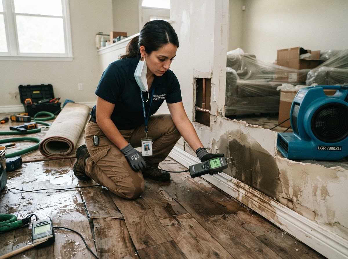 Burst pipe and plumbing leak cleanup near Claremont